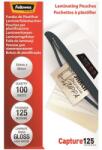 Fellowes Meleglamináló fólia, 125 mikron, 54×86 mm, fényes, 100 db, FELLOWES (IFW53063)