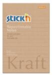 STICK N Öntapadó jegyzettömb, vonalas, 150×101 mm, 100 lap, STICK N „Kraft Notes (SN21641)