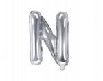 Party Deco Léggömb " N " betű ezüst 35cm