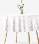 Goldea kör alakú pamut terítő - cseresznyevirágok Ø 150 cm