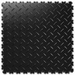 Fortelock Moduláris lapok Pvc garázshoz |Műhely Fekete Gyémánt 7mm Premium Fortemix (BLACK2010_Industry)