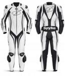 SPYKE Férfi Egyrészes Overál Motorkerékpárhoz Spyke Blaster II Race Fehér 48