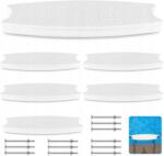  Medencelétra lépcső 6 db fehér univerzális 18" 12 csavarral (B0D49MG92P)