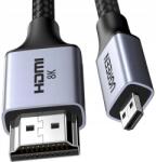 UGREEN Micro Hdmi Hdmi kábel, Ugreen, 8k 60Hz, 3D, Hdr, strapabíró zsinór, 1 m (15516-ugreen)