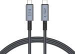 Tech-Protect Cablu pentru incarcare si transfer de date TECH-PROTECT UltraBoost Max, 2x USB Type-C, 5A, 8K, 40Gbps, PD240W, 1m, Gri (5906302308989)
