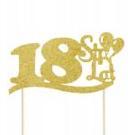 PartyPal Torta topper 18. születésnapra arany