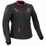 Bering Geacă Moto Damă din Piele BERING LADY BRUTALIA · Negru / Alb / Roz