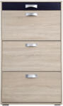 International Service Pantorfar Burg cu trei compartiment si un sertar, pal sonoma/ wenge, 80 x 26 x 140 cm Pantofar