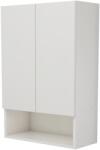 haaus Corp Baie Zed, Suspendat, 2 Usi, Alb lucios/Alb, MDF, L 48 x l 22 x H 72 cm (911829)