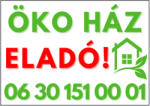 Dekory Studio Öko ház eladó tábla