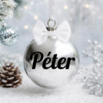 Dekory Studio Egyedi karácsonyi gömb ezüst