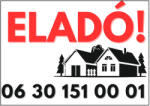 Dekory Studio Eladó ház tábla grafikával