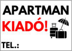Dekory Studio Apartman Kiadó tábla