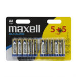 Maxell AA Alkáli Elem 5+5db/csomag (18733) - mzona