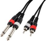 Cascha Cablu Cascha - HH 2094, RCA/6.3 mm, 1 m, negru (HH 2094)