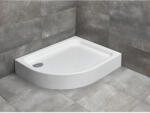 Radaway Laros E íves zuhanytálca 100x80 fehér jobbos, ajándék szifonnal (SLE81017-01R)
