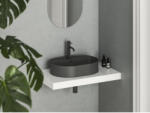 RAVAK Ceramic Slim Shelf O 55 kerámiamosdó antracit (XJX03155001) - groszmann