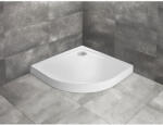 Radaway Doros Stone A íves zuhanytálca előlappal 80x80 fekete, ajándék szifonnal (SDRA8080-05-54S)