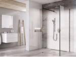 RAVAK Walk-In Corner Szett 110x80, zuhanykabin fekete+transparent (GW1CD430SZ1) - groszmann