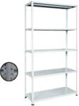 B4U Raft metalic GRI cu 5 polite 250x100x60cm 180 kg /polita montaj montaj prin clipsare B4U (15423557) Raft