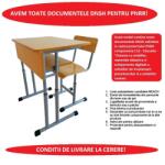 B4U Set banca scolara individuala reglabila lemn 700x500xh810 mm si scaun RK B4U DNSH (16478510)