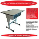 B4U Banca scolara individuala reglabila METAL-lemn 700x500xh810 UNIVERSAL 2 B4U DNSH (16478512)