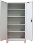 B4U Fiset metalic, 2 usi, 4 polite, 40 kg/polita, 900x400x1800mm, cu picioare, gri, A177/9 B4U, montat (A177) Dulap arhivare