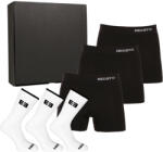 Nedeto Férfi ajándékkészlet3PACK bambusz bokszeralsók és3PACK sportzokni Nedeto (6NBBOV1) L