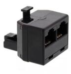 Well Adaptor 1x RJ45 8P8C tata - 2x RJ45 8P8C mama negru Well (TEL-0007-8/8BK-WL)