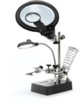 Fahrenheit Suport CI cu lupa 9/ 3cm iluminata 5x LED 15lm si cleme crocodil Fahrenheit (10103) - habo
