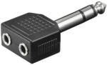 Goobay Adaptor Jack 6.35 mm la 2x 3.5 mm mama stereo Goobay (11103) - habo