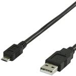 Valueline Cablu USB 2.0 tata - micro USB tata 1m negru VALUELINE (VLCB60500B10) - habo