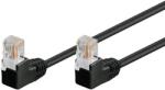 Goobay Cablu patch UTP CAT5e RJ45 2x90 3m CCA negru Goobay (96088) - habo
