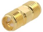 Amphenol Adaptor SMA mama - RP-SMA tata reverse drept 50ohm teflon aurit AMPHENOL 132169RP (132169RP) - habo