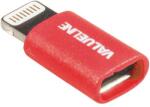 Valueline Adaptor iPhone Lightning tata - micro USB mama rosu Valueline (VLMP39901R) - habo