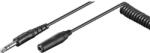 Goobay Cablu spiralat ultra-flexibil prelungitor audio stereo Jack 6.35 mm tata-mama 5m negru Goobay 50016 (50016)