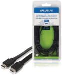 Valueline Cablu HDMI tata - HDMI tata plat 2m 4K High Speed cu Ethernet Valueline (VLVB34100B20) - habo