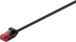 Goobay Cablu slim 3.6mm patchcord Cat6 UTP 2m negru 250MHz RJ45 cupru Goobay (93715) - habo