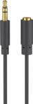 Goobay Cablu prelungitor 0.5m Jack 3.5 mm 3 pini mama - Jack 3.5 mm 3 pini mufa tata Goobay (97111) - habo