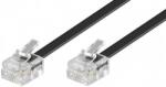 Well Cablu telefon 10m mufat RJ11 6P4C 7/0.10 CCS negru Well (TEL-0012-10BK-WL)