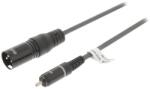 Sweex Cablu audio mono XLR 3 pini tata - RCA tata 1.5m gri Sweex (SWOP15205E15) - habo