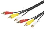 Goobay Cablu 3x RCA 10m video RG59 Goobay (50310)