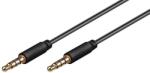 Goobay Cablu AUDIO AUX JACK 3.5 mm 4 contacte tata-tata 3m GOOBAY (63832) - habo