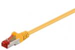 Goobay Cablu patch retea PiMF SFTP CAT6 galben 0.15m 2x RJ45 LSZH cupru ecranat Goobay (92453) - habo