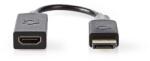 Nedis Cablu adaptor 4K DisplayPort v1.2 tata - HDMI mama 0.2m gri Nedis (CCBW37150AT02) - habo