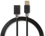 Nedis Cablu USB 2.0 A tata - USB A mama 2m Nedis (CCBW60010AT20) - habo