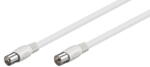 Goobay Cablu COAXIAL TV antena 1.5m mama-tata 75 ohm clasa A 85DB Dublu ecranat CCS alb 66613 Goobay (66613)
