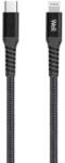 Well Cablu de date si incarcare USC TYPE C - iPhone Lightning 1m PD certificat MFI negru Well (CABLE-USBC/LIGHT-1BK05-WL)