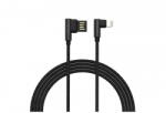 GOLF Cablu Golf Pudding iPhone 48I 1m 2.4A negru (GC-48I-B) - habo