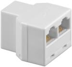 Goobay Adaptor 8p8c ISDN RJ45 mama la 2x RJ45 mama alb Goobay (93056) - habo